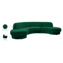  Manufacturer Color_Green -- Rosa 135" Green Velvet Upholstered 3 pc Sectional IMAGE 14