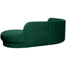  Manufacturer Color_Green -- Rosa 135" Green Velvet Upholstered 3 pc Sectional IMAGE 7