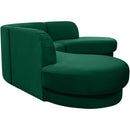  Manufacturer Color_Green -- Rosa 135" Green Velvet Upholstered 3 pc Sectional IMAGE 8