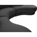  Manufacturer Color_Grey -- Rosa 135" Grey Velvet Upholstered 3 pc Sectional IMAGE 10