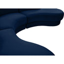  Manufacturer Color_Navy -- Rosa 135" Navy Velvet Upholstered 3 pc Sectional IMAGE 10
