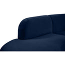  Manufacturer Color_Navy -- Rosa 135" Navy Velvet Upholstered 3 pc Sectional IMAGE 11