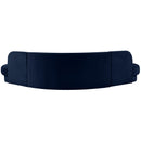  Manufacturer Color_Navy -- Rosa 135" Navy Velvet Upholstered 3 pc Sectional IMAGE 3