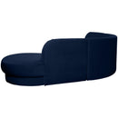  Manufacturer Color_Navy -- Rosa 135" Navy Velvet Upholstered 3 pc Sectional IMAGE 7