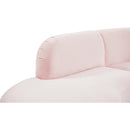  Manufacturer Color_Pink -- Rosa 135" Pink Velvet Upholstered 3 pc Sectional IMAGE 11