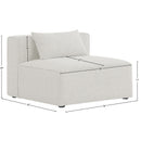  Manufacturer Color_Cream -- Meridian Cube Stationary Fabric Chair IMAGE 7