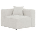 Meridian Cube Stationary Fabric Chair 630Cream-Corner IMAGE 1