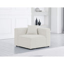  Manufacturer Color_Cream -- Meridian Cube Stationary Fabric Chair IMAGE 2