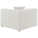  Manufacturer Color_Cream -- Meridian Cube Stationary Fabric Chair IMAGE 3