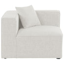  Manufacturer Color_Cream -- Meridian Cube Stationary Fabric Chair IMAGE 4