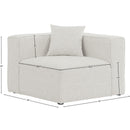  Manufacturer Color_Cream -- Meridian Cube Stationary Fabric Chair IMAGE 7
