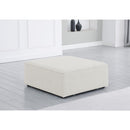  Manufacturer Color_Cream -- Meridian Cube Fabric Ottoman IMAGE 2
