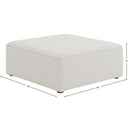  Manufacturer Color_Cream -- Meridian Cube Fabric Ottoman IMAGE 5