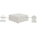  Manufacturer Color_Cream -- Meridian Cube Fabric Ottoman IMAGE 6