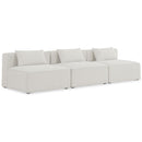  Manufacturer Color_Cream -- Meridian Cube Stationary Fabric Sofa IMAGE 1