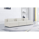 Manufacturer Color_Cream -- Meridian Cube Stationary Fabric Sofa IMAGE 2