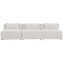  Manufacturer Color_Cream -- Meridian Cube Stationary Fabric Sofa IMAGE 4