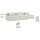  Manufacturer Color_Cream -- Meridian Cube Stationary Fabric Sofa IMAGE 8