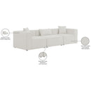  Manufacturer Color_Cream -- Meridian Cube Stationary Fabric Sofa IMAGE 10