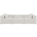  Manufacturer Color_Cream -- Meridian Cube Stationary Fabric Sofa IMAGE 4