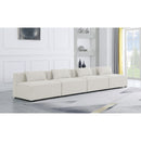  Manufacturer Color_Cream -- Meridian Cube Stationary Fabric Sofa IMAGE 2