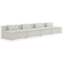  Manufacturer Color_Cream -- Meridian Cube Stationary Fabric Sofa IMAGE 7