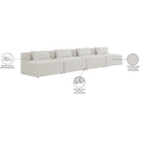  Manufacturer Color_Cream -- Meridian Cube Stationary Fabric Sofa IMAGE 8