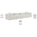  Manufacturer Color_Cream -- Meridian Cube Stationary Fabric Sofa IMAGE 10