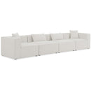  Manufacturer Color_Cream -- Meridian Cube Stationary Fabric Sofa IMAGE 1