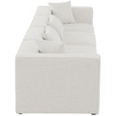  Manufacturer Color_Cream -- Meridian Cube Stationary Fabric Sofa IMAGE 5
