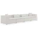  Manufacturer Color_Cream -- Meridian Cube Stationary Fabric Sofa IMAGE 9