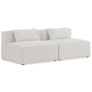  Manufacturer Color_Cream -- Meridian Cube Stationary Fabric Sofa IMAGE 1