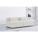  Manufacturer Color_Cream -- Meridian Cube Stationary Fabric Sofa IMAGE 2