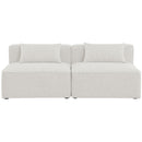  Manufacturer Color_Cream -- Meridian Cube Stationary Fabric Sofa IMAGE 4