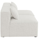  Manufacturer Color_Cream -- Meridian Cube Stationary Fabric Sofa IMAGE 5