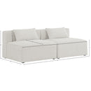  Manufacturer Color_Cream -- Meridian Cube Stationary Fabric Sofa IMAGE 7