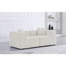  Manufacturer Color_Cream -- Meridian Cube Stationary Fabric Sofa IMAGE 2