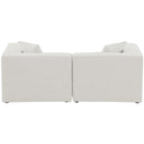  Manufacturer Color_Cream -- Meridian Cube Stationary Fabric Sofa IMAGE 3
