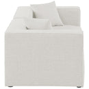  Manufacturer Color_Cream -- Meridian Cube Stationary Fabric Sofa IMAGE 5