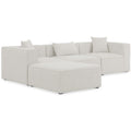  Manufacturer Color_Cream -- Meridian Cube Fabric 4 pc Sectional IMAGE 1