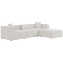  Manufacturer Color_Cream -- Meridian Cube Fabric 4 pc Sectional IMAGE 2