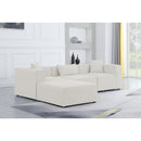  Manufacturer Color_Cream -- Meridian Cube Fabric 4 pc Sectional IMAGE 3