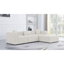  Manufacturer Color_Cream -- Meridian Cube Fabric 4 pc Sectional IMAGE 4