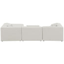  Manufacturer Color_Cream -- Meridian Cube Fabric 4 pc Sectional IMAGE 5