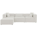  Manufacturer Color_Cream -- Meridian Cube Fabric 4 pc Sectional IMAGE 7