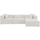  Manufacturer Color_Cream -- Meridian Cube Fabric 4 pc Sectional IMAGE 8