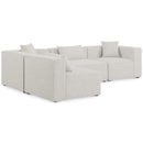  Manufacturer Color_Cream -- Meridian Cube Fabric 4 pc Sectional IMAGE 1