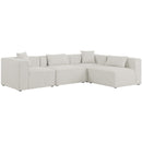 Manufacturer Color_Cream -- Meridian Cube Fabric 4 pc Sectional IMAGE 2