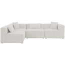  Manufacturer Color_Cream -- Meridian Cube Fabric 4 pc Sectional IMAGE 7