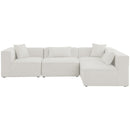  Manufacturer Color_Cream -- Meridian Cube Fabric 4 pc Sectional IMAGE 8